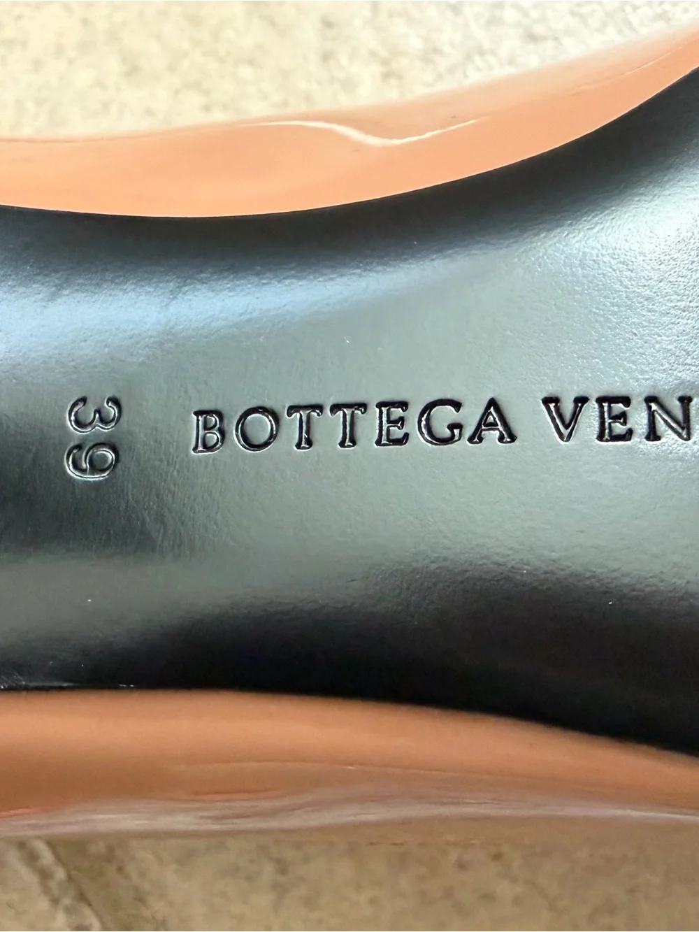 Bottega Veneta Patent Nude Pink Mid-Heel Pumps